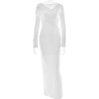 Fashionable Overseas Sexy V-Neck Pleated Sheath Dress