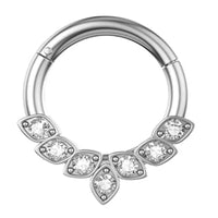 European And American Fashion Galaxy Moon Inlaid Zircon Closed Mouth Nose Ring
