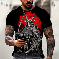 Men's Summer Trendy Ninja Printed Top Casual Short Sleeve