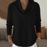 Womens Solid-color Long-sleeve Sweater Top