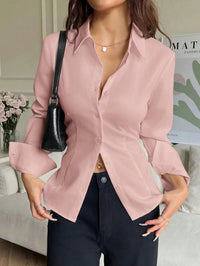 New Slim-fit Waist-cinching Asymmetrical Blouse