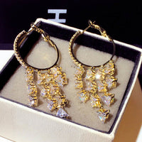 New Stylish And Elegant Silver Needle Earrings Long Style