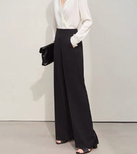 Autumn New High-waisted Straight Wide-leg Yoga Pants
