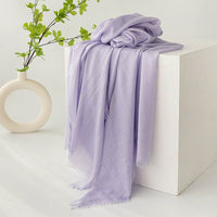 Strict Selection Summer Cotton And Linen Scarf Solid Color Simple Sun Protection