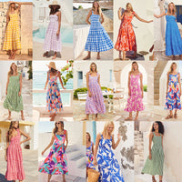 Womens Printed Long Slip Dress