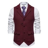 European Single Breasted Retro Vest Men