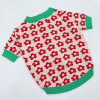 Sweater Small Flower Cardigan Buttons