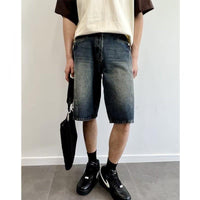 Washed Do The Old Cowboy Shorts Men's Loose Straight Shorts