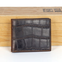 Horizontal First-layer Cowhide Wallet In Silver