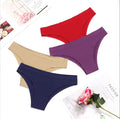 Pure Color Seamless Sexy Ladies Plus Size Briefs