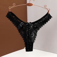 European And American Sexy Lace Mid-waist Thong Ladies Plus Size Shorts
