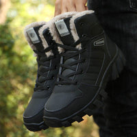 910 Lace-up Anti-slip Couple Snow Boots Winter