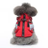 Dog Supplies Cotton Chest-Back Zip Jacket