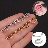 Zircon U-shaped Personality Cartilage Piercing Earrings