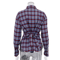 Retro Plaid Collared Long-sleeved Fitted Shirt