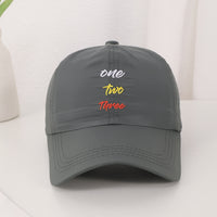 Men's Solid-color Embroidered Letter Baseball Cap Quick-drying Breathable With Ventilation Holes Lightweight Style Casual Sports Style Baseball Cap For Outdoor Hiking And Traveling