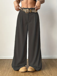Women's High-waisted Vertical-striped Wide-leg Pants