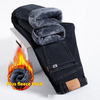 Straight Loose Velvet Thickened Nostalgic Jeans