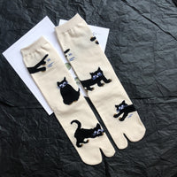 Toe Socks 200-needle Jacquard Combed Cotton For Women