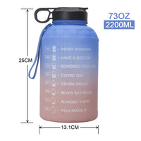 Creative Gradient Portable Plastic Big Water Bottle
