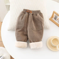Boy's Cotton Trousers Winter Casual Pants Baby