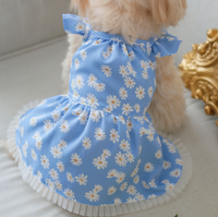 Pet Dress-Little Daisies-Light Green-XXL-Polyester-1 piece