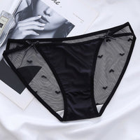 Mesh Lace-up Bow Briefs Low-rise Shorts
