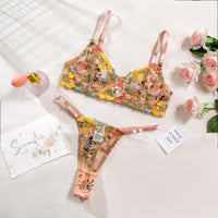 Women's Fashion Floral Underwear Suit