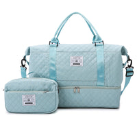 Large-Capacity Fitness Quilted Embroidered Yoga Bag