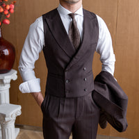 High-quality Banquet Suit Collar Double-breasted Vest