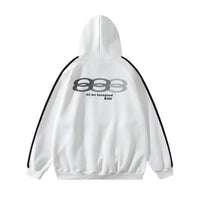 Street American Side Three Horizontal Striped Hooded Sweater Spring And Autumn Men
