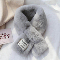 South Korea Chic Style Thickened Solid Color Furry Scarf