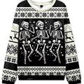 Christmas Cat Hat Snowflake Print Women's Round Neck Sweatshirt
