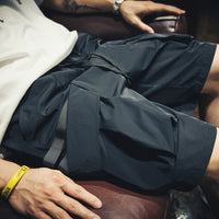 Summer Casual Overalls Pants Men's Loose Fashion Brand Weight-catcher Trendy Thin Pirate Shorts Breeches