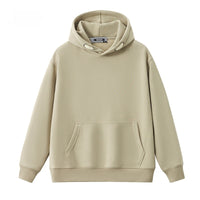 Autumn Trendy Korean Preppy Style Solid Color Pullover Hooded Loose Sweater Men