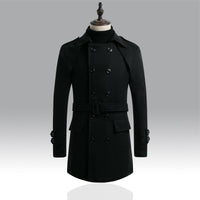 Autumn And Winter Foreign Trade New Men's Woolen Trench Coat