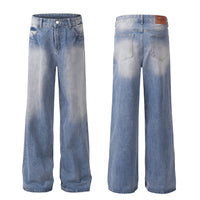 Gradient Washed Ice Blue High Street Jeans