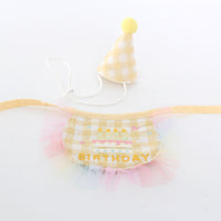 Dog Party Cake Bib Pet Birthday Saliva Towel