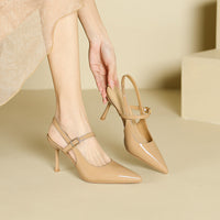 French Style Temperament Hollow High Heels Sandals Shallow Mouth Pointed Toe