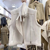 Western Style Berber Fleece Coat Motorcycle Vest