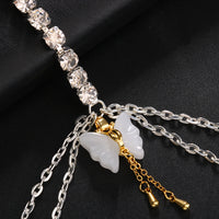 Women's Sexy Cross Rhinestone Chest Chain