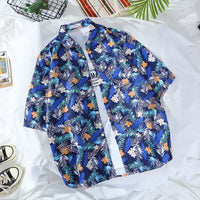Retro Men's And Women's Loose Couple's Seaside Shirt