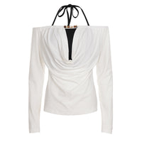 Stylish Minimalist Slim Fit Long Sleeve Top For Women