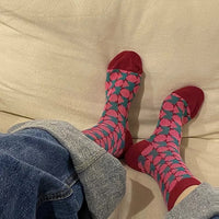 Retro Houndstooth Cotton Socks For Women