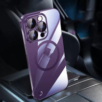 Case Electroplated Frameless With Lens Protector PC Magnetic Sheath