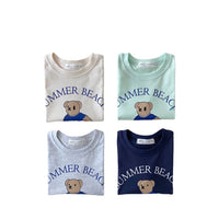 Summer New Children's Short-sleeved Bear Two-piece Suit