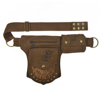 Men's And Women's Waist Retro Rivet Storage Multifunctional Crossbody Bag