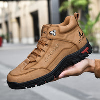 Men's High Top Loafers Non Slip Breathable Latex Insole Hiking Shoes