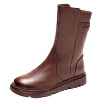 Retro Knight Western Middle Boots Soft Bottom British Style