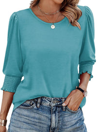 Women's Loose Casual Print Round Neck Top